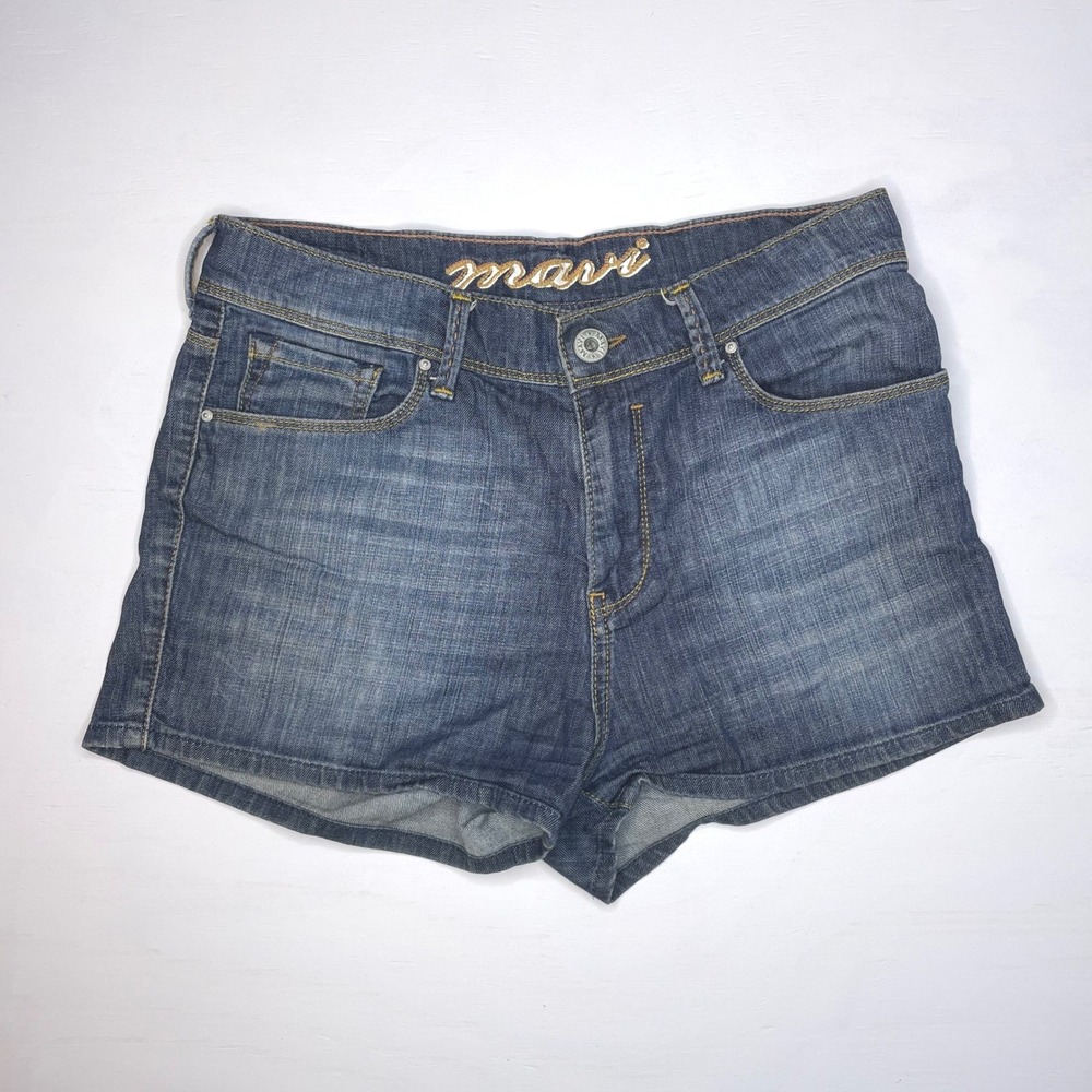 Mavi Women Y2K Denim Shorts Kyra Low Rise  Medium Wash Size 29 Indie Retro